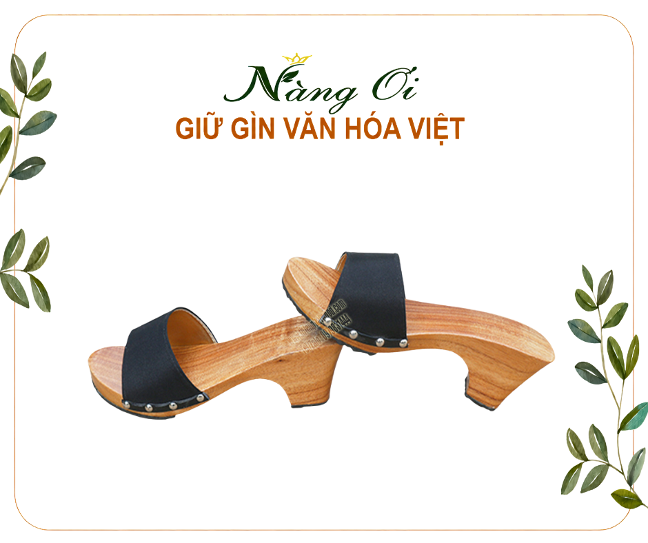 guốc gỗ cao 7cm